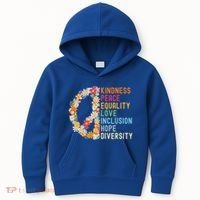 Kindness Peace Equality Love Hope Diversity Kids Hoodie thumb 0