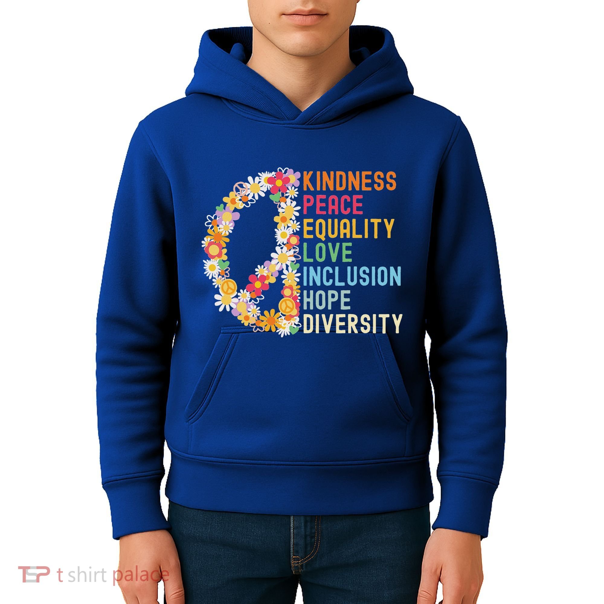 Kindness Peace Equality Love Hope Diversity Kids Hoodie
