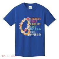 Kindness Peace Equality Love Hope Diversity Kids T-Shirt thumb 0