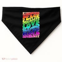 Kindness Peace Equality Love Inclusion Hope Diversity USA-Made Doggie Bandana thumb 0