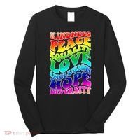 Kindness Peace Equality Love Inclusion Hope Diversity Long Sleeve Shirt thumb 0