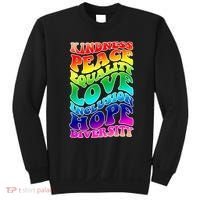Kindness Peace Equality Love Inclusion Hope Diversity Sweatshirt thumb 0