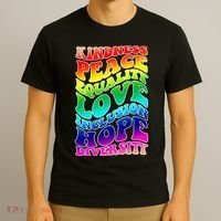 Kindness Peace Equality Love Inclusion Hope Diversity T-Shirt thumb 3