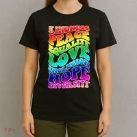 Kindness Peace Equality Love Inclusion Hope Diversity T-Shirt thumb 4