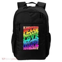 Kindness Peace Equality Love Inclusion Hope Diversity Backpack thumb 0