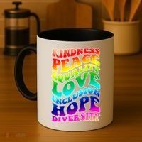 Kindness Peace Equality Love Inclusion Hope Diversity Coffee Mug thumb 4