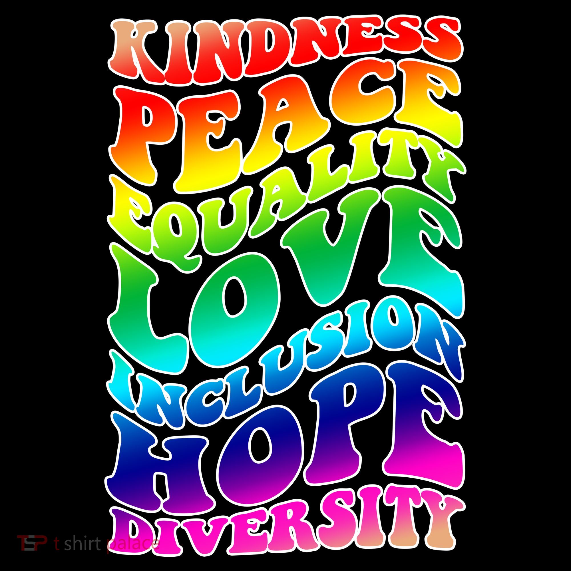 Kindness Peace Equality Love Inclusion Hope Diversity Women's Hoodie