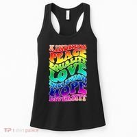Kindness Peace Equality Love Inclusion Hope Diversity Women's Tank Top thumb 0