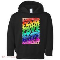 Kindness Peace Equality Love Inclusion Hope Diversity Toddler Hoodie thumb 0