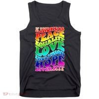 Kindness Peace Equality Love Inclusion Hope Diversity Tank Top thumb 0