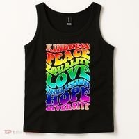 Kindness Peace Equality Love Inclusion Hope Diversity Tank Top thumb 2