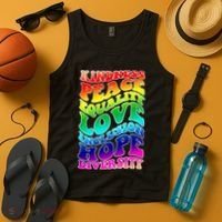Kindness Peace Equality Love Inclusion Hope Diversity Tank Top thumb 4