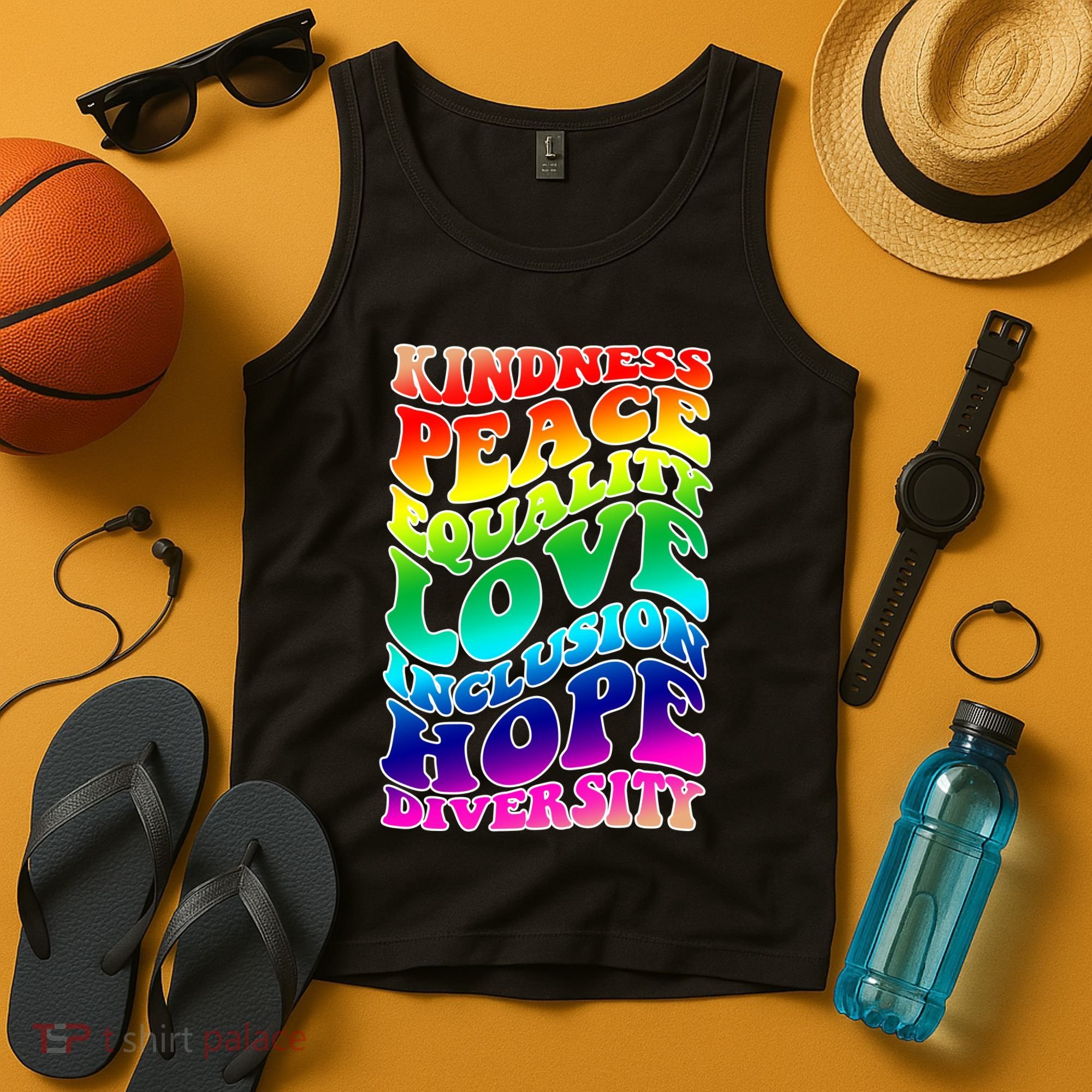 Kindness Peace Equality Love Inclusion Hope Diversity Tank Top