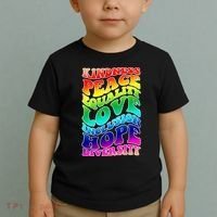 Kindness Peace Equality Love Inclusion Hope Diversity Toddler T-Shirt thumb 2