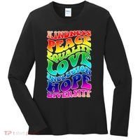 Kindness Peace Equality Love Inclusion Hope Diversity Women's Long Sleeve Shirt thumb 0