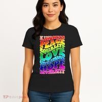 Kindness Peace Equality Love Inclusion Hope Diversity Women's T-Shirt thumb 4
