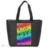 Kindness Peace Equality Love Inclusion Hope Diversity Tote Bag thumb 0