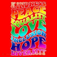 Kindness Peace Equality Love Inclusion Hope Diversity Santa Hat thumb 1