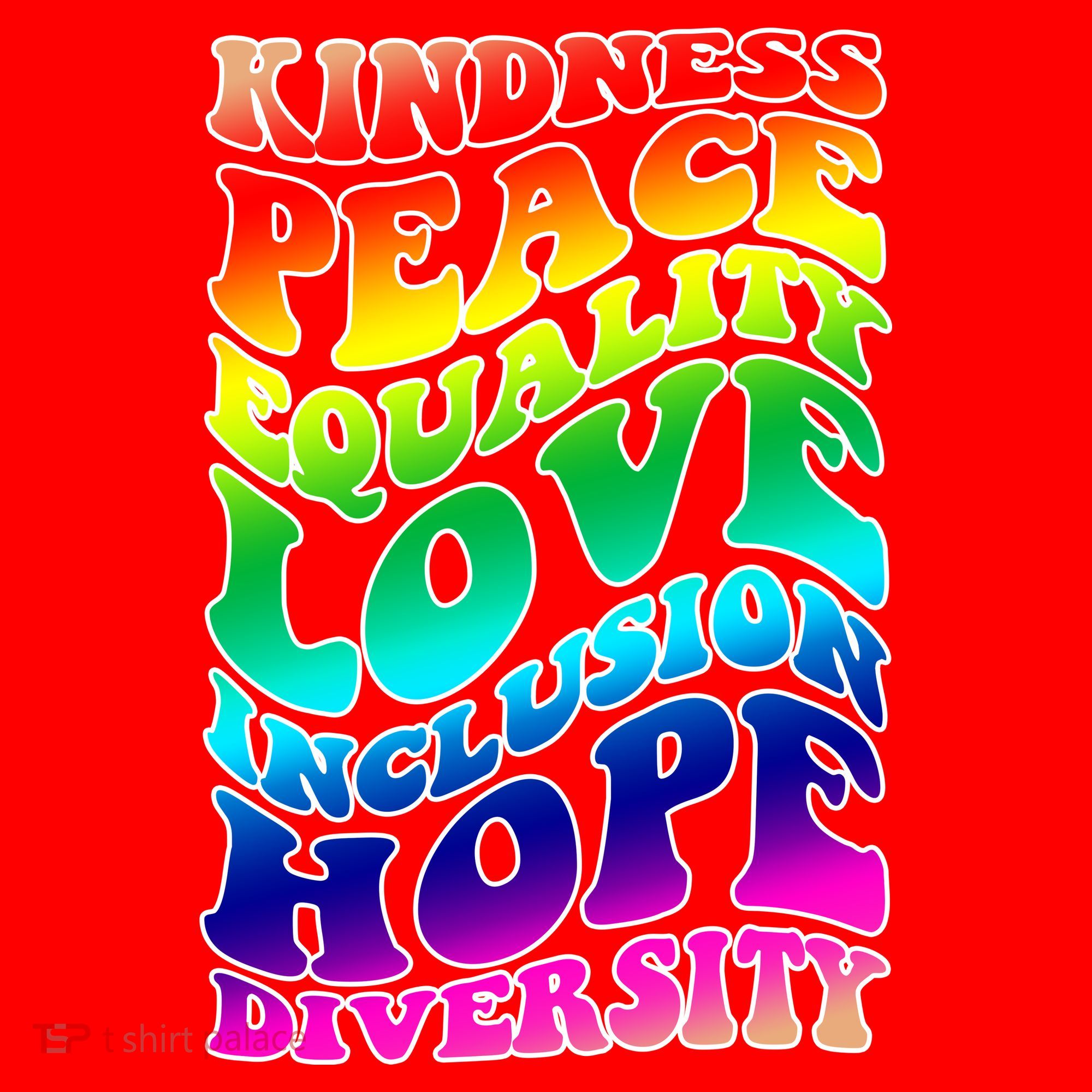Kindness Peace Equality Love Inclusion Hope Diversity Santa Hat