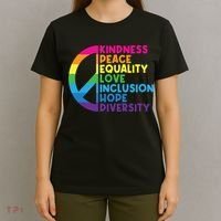 Kindness Peace Equality Love Inclusion Hope Diversity T-Shirt thumb 4