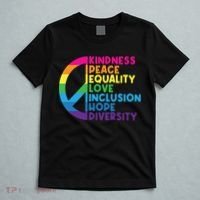Kindness Peace Equality Love Inclusion Hope Diversity T-Shirt thumb 5