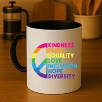 Kindness Peace Equality Love Inclusion Hope Diversity Coffee Mug thumb 4