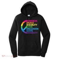 Kindness Peace Equality Love Inclusion Hope Diversity Women's Hoodie thumb 0