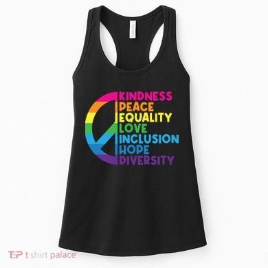 Kindness Peace Equality Love Inclusion Hope Diversity Women's Tank Top