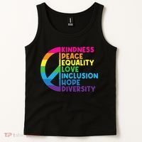 Kindness Peace Equality Love Inclusion Hope Diversity Tank Top thumb 2
