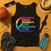 Kindness Peace Equality Love Inclusion Hope Diversity Tank Top thumb 4