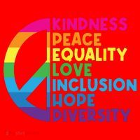 Kindness Peace Equality Love Inclusion Hope Diversity Santa Hat thumb 1