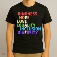 Kindness Peace Equality Inclusion Diversity Human Rights T-Shirt thumb 3