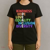 Kindness Peace Equality Inclusion Diversity Human Rights T-Shirt thumb 4