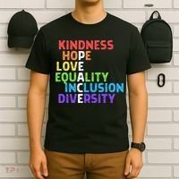 Kindness Peace Equality Inclusion Diversity Human Rights T-Shirt thumb 6