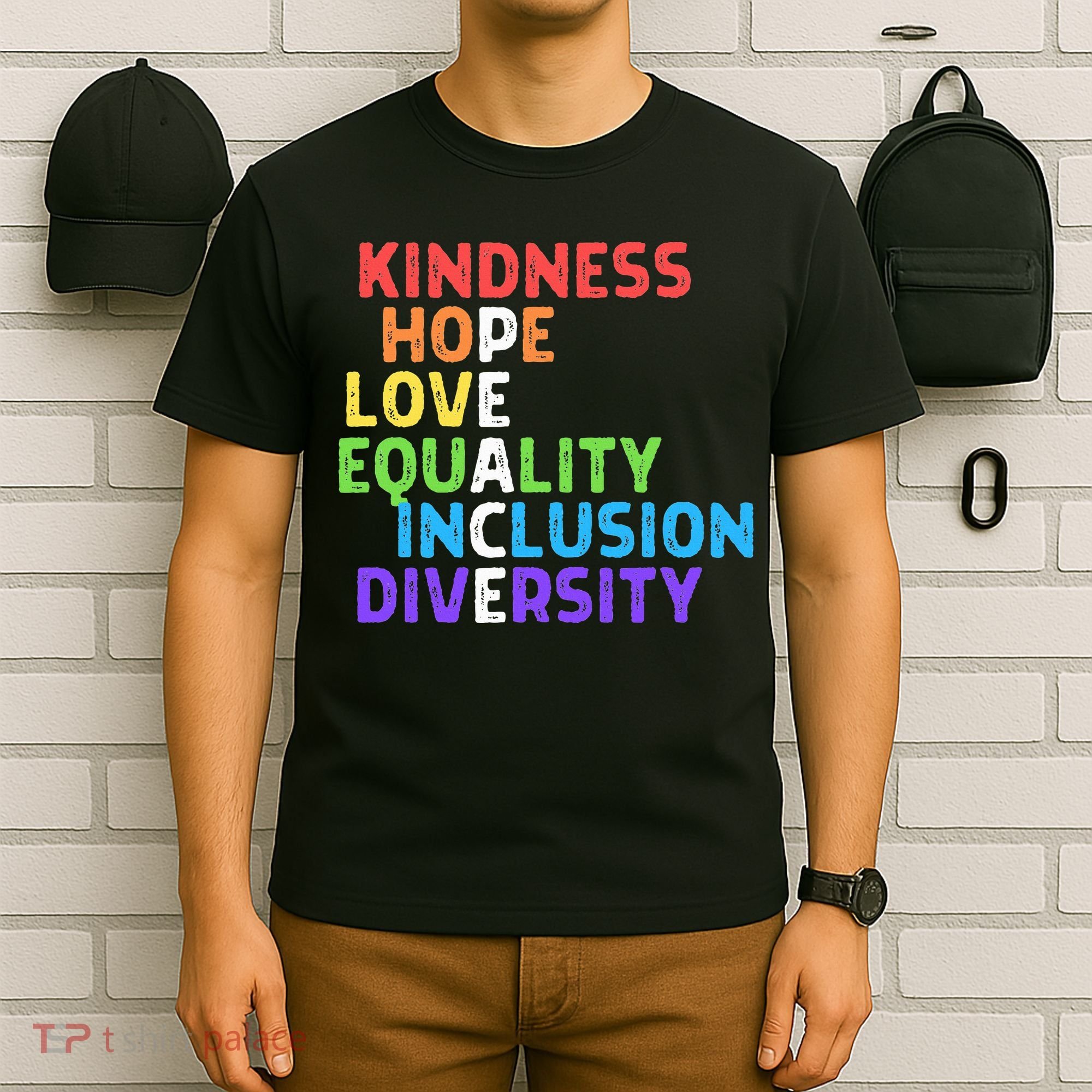 Kindness Peace Equality Inclusion Diversity Human Rights T-Shirt