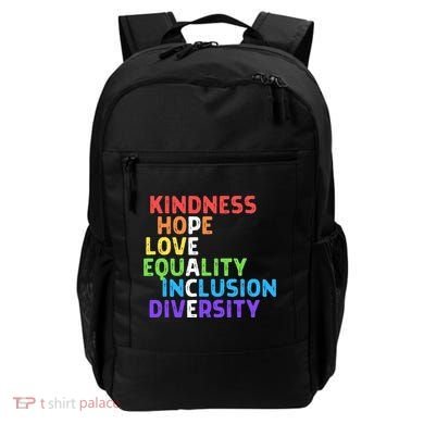 Kindness Peace Equality Inclusion Diversity Human Rights Backpack