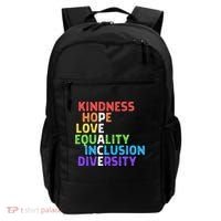Kindness Peace Equality Inclusion Diversity Human Rights Backpack thumb 0