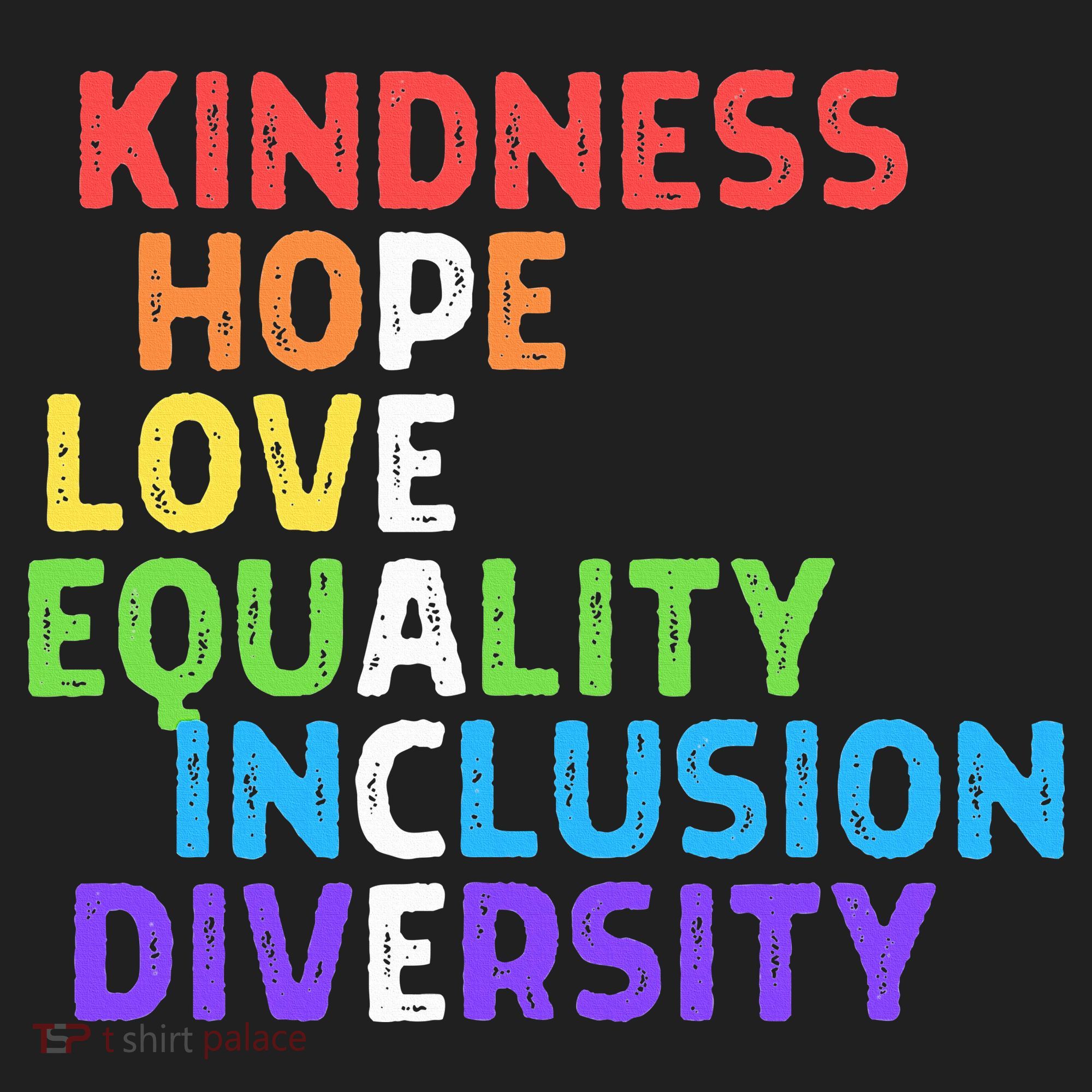 Kindness Peace Equality Inclusion Diversity Human Rights Beanie