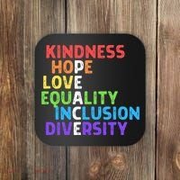 Kindness Peace Equality Inclusion Diversity Human Rights Coaster thumb 0