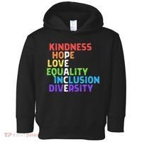 Kindness Peace Equality Inclusion Diversity Human Rights Toddler Hoodie thumb 0