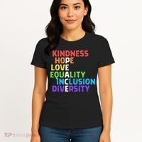 Kindness Peace Equality Inclusion Diversity Human Rights Women's T-Shirt thumb 4