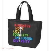 Kindness Peace Equality Inclusion Diversity Human Rights Tote Bag thumb 3