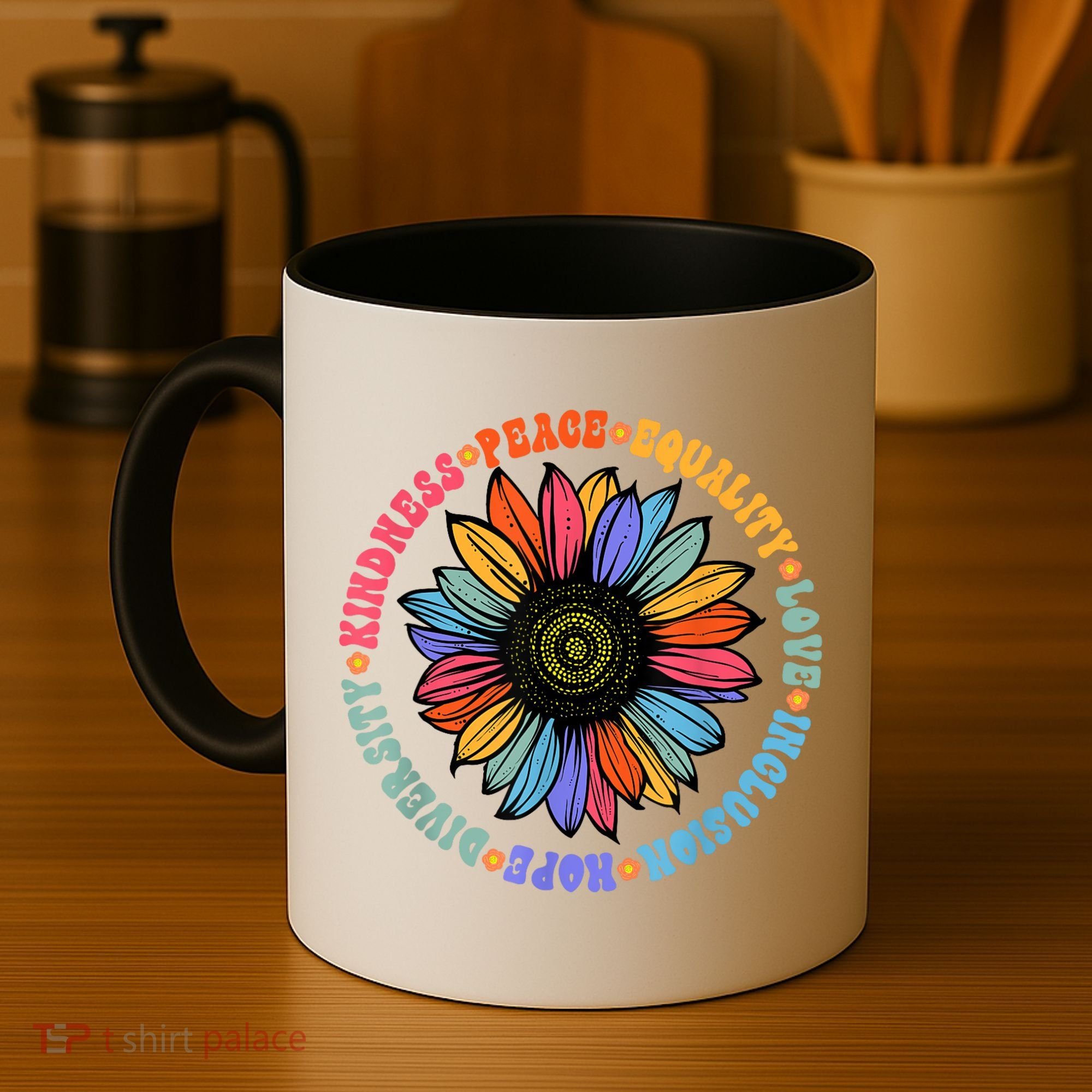 Kindness Peace Equality Love Hope Diversity Human Rights Coffee Mug