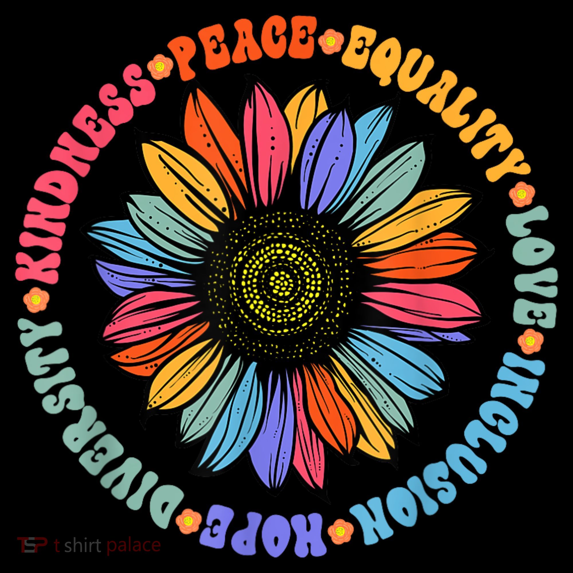 Kindness Peace Equality Love Hope Diversity Human Rights Women's Hoodie
