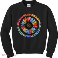 Kindness Peace Equality Love Hope Diversity Human Rights Kids Sweatshirt thumb 0