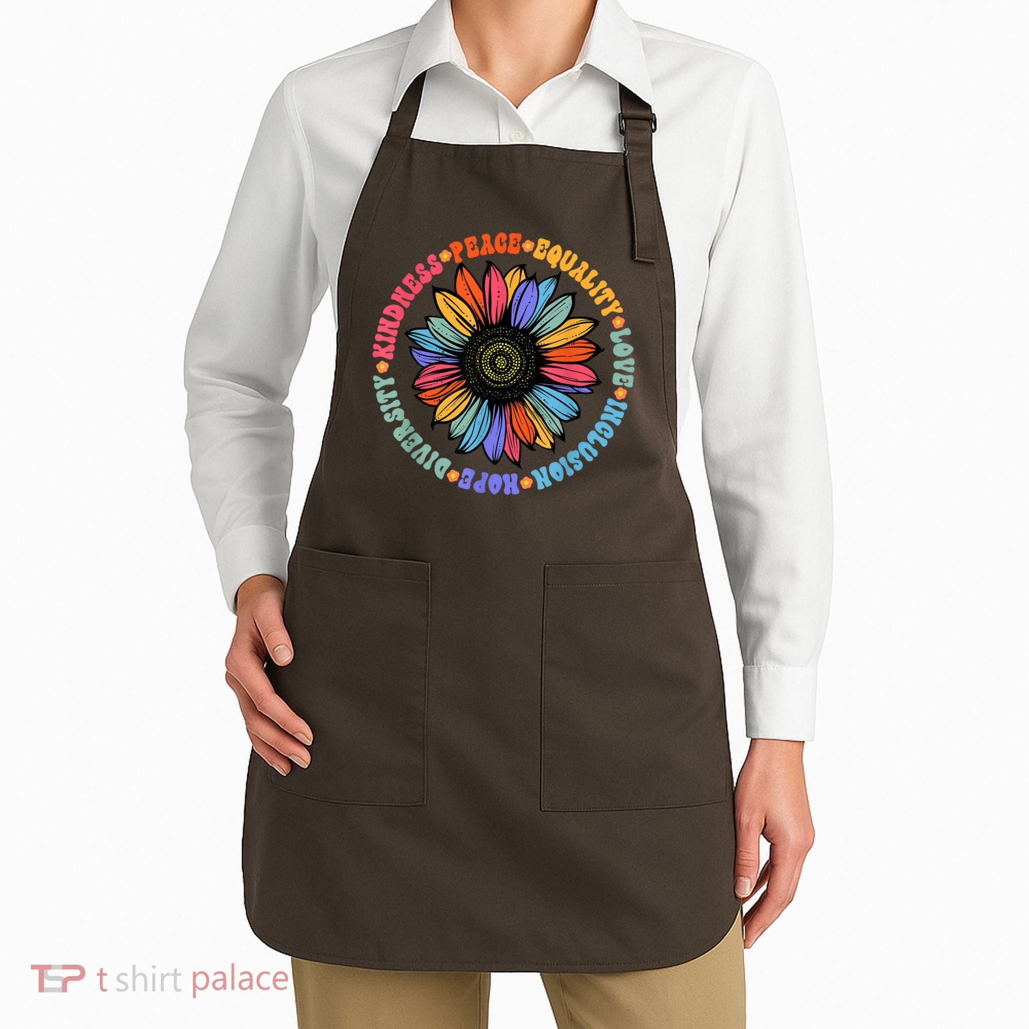 Kindness Peace Equality Love Hope Diversity Human Rights Apron