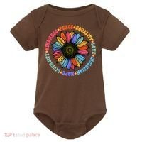 Kindness Peace Equality Love Hope Diversity Human Rights Baby Bodysuit thumb 0