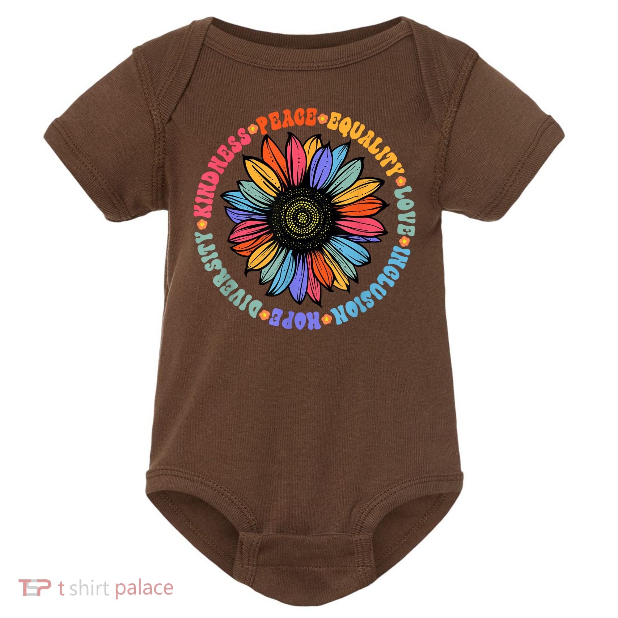 Kindness Peace Equality Love Hope Diversity Human Rights Baby Bodysuit