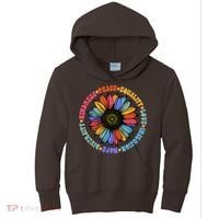 Kindness Peace Equality Love Hope Diversity Human Rights Kids Hoodie thumb 0