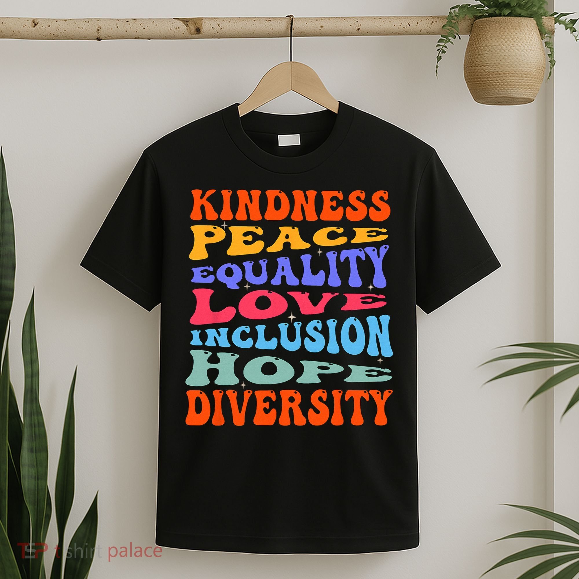 Kindness Peace Equality Love Inclusion Hope Diversity T-Shirt